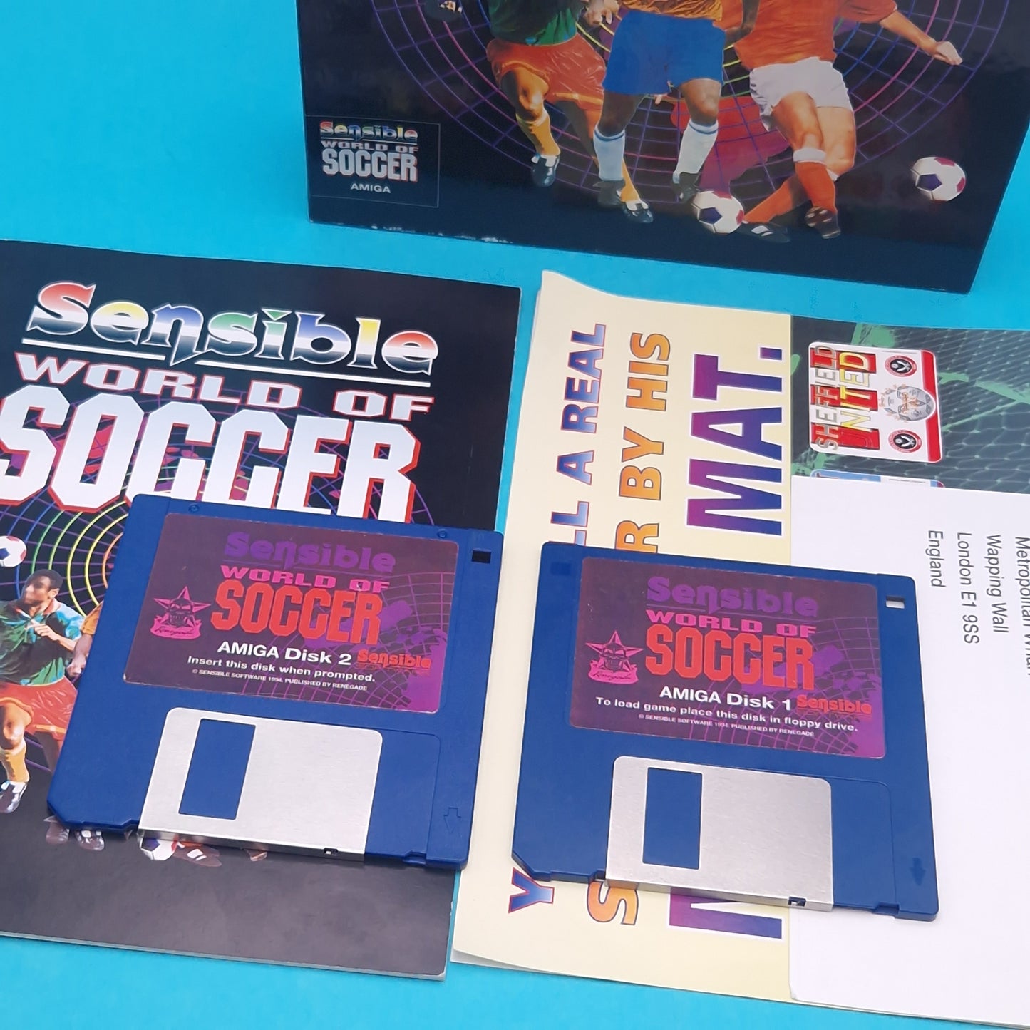 AMIGA ☆ SENSIBLE WORLD OF SOCCER ☆ BOXED Vintage Retro Game Commodore