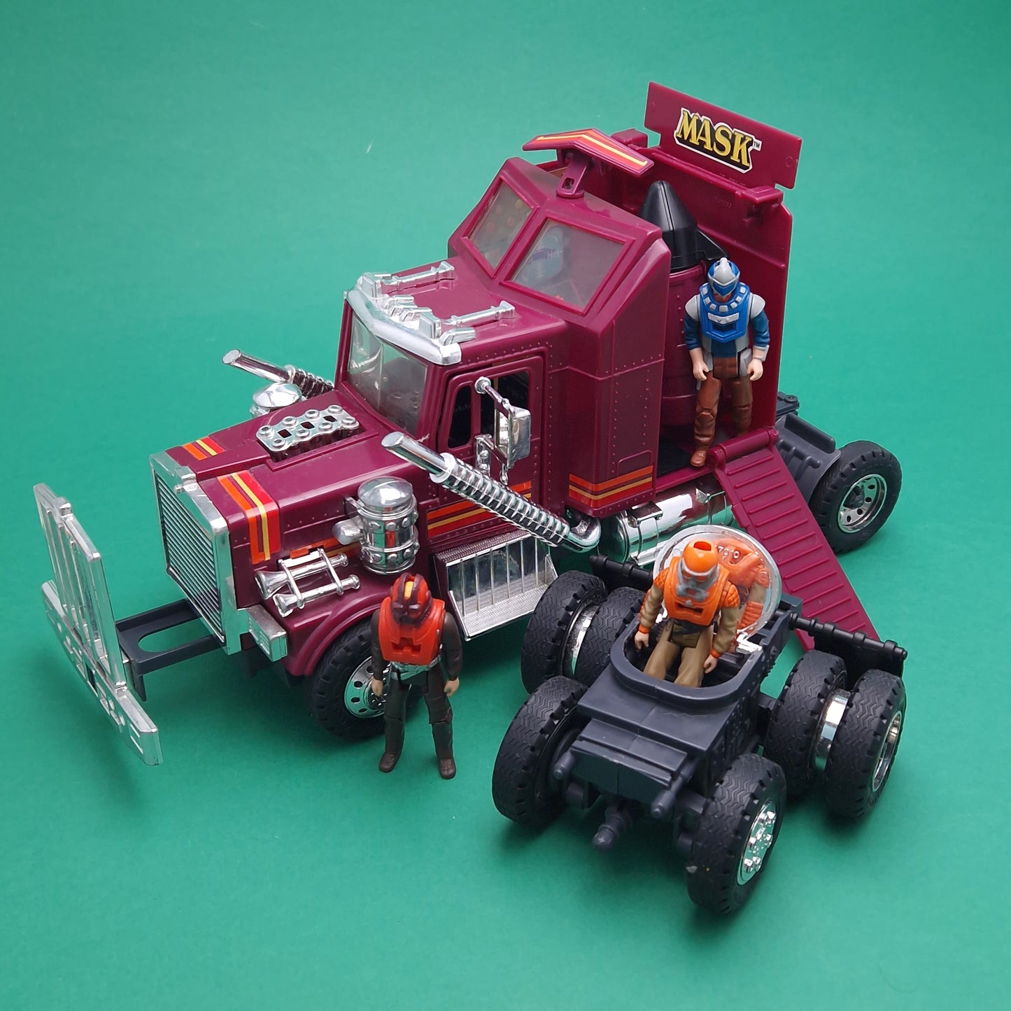 M.A.S.K ☆ RHINO Matt Trakker & Bruce Sato ☆ Loose Vintage MASK Kenner 80s