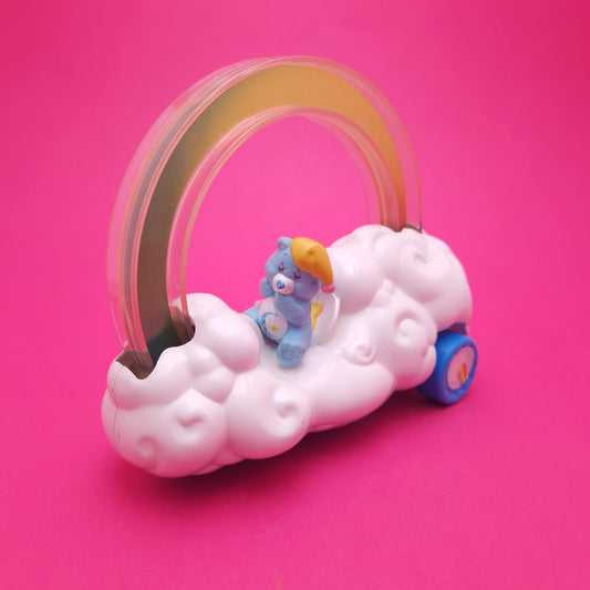 CARE BEARS ☆ ROLLER CLOUD & BEDTIME BEAR PVC Vintage FIGURE ☆ AGC 80's