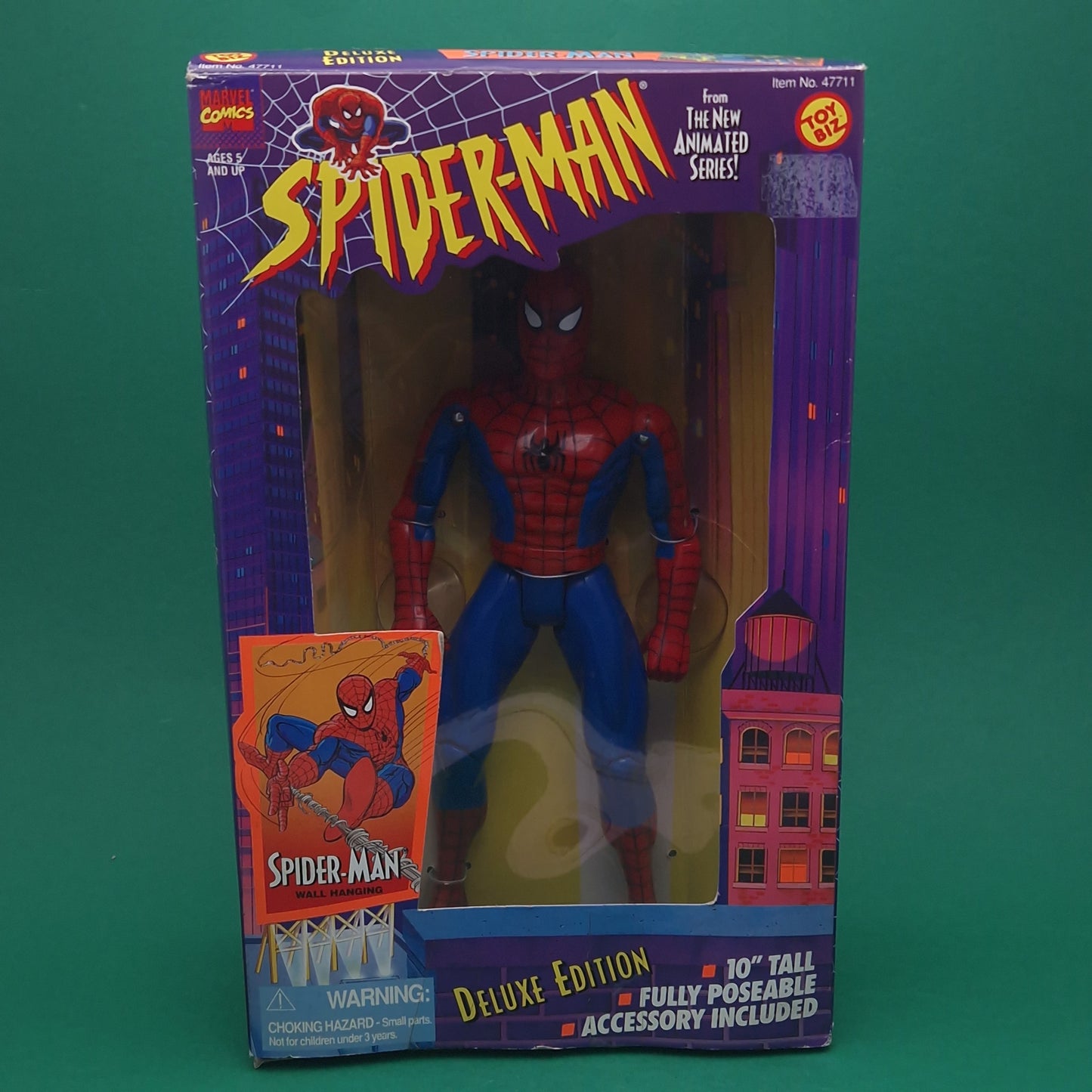 SPIDER-MAN ☆  10" MARVEL Animated Series DELUXE Figure Doll ☆ Original Boxed Toybiz 90s