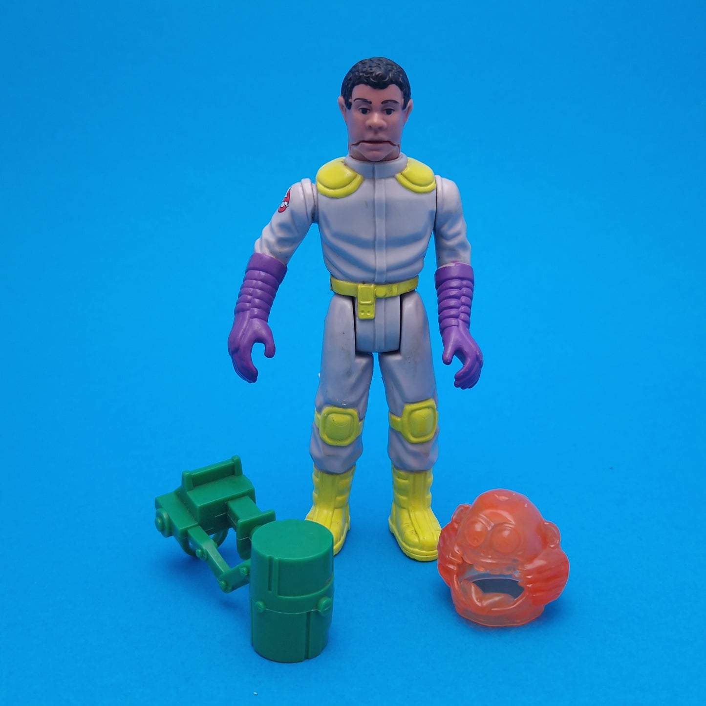 GHOSTBUSTERS ☆ WINSTON ZEDDEMORE FRIGHT FEATURES Figure ☆ Loose 80s Kenner Original