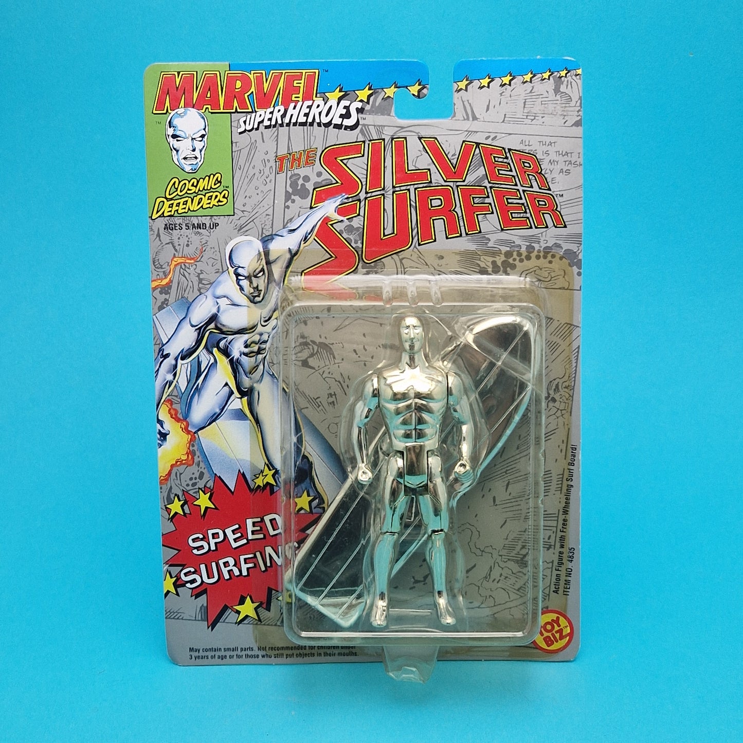 MARVEL SUPER HEROES ☆ THE SILVER SURFER Vintage Action Figure ☆ Original Carded Toybiz 90s