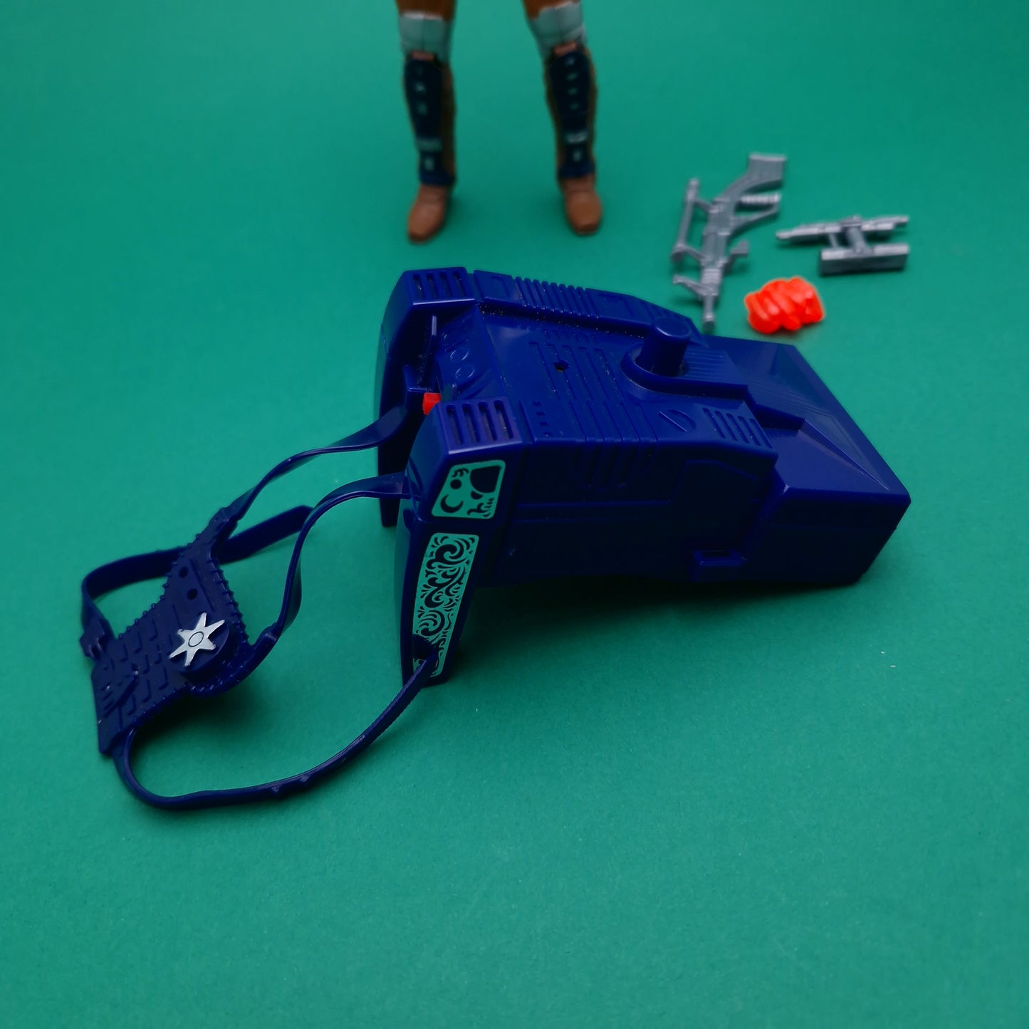 BRAVESTARR ☆ Bravestarr & LASER FIRE BACKPACK Figure ☆ Vintage Mattel Original 80s Loose