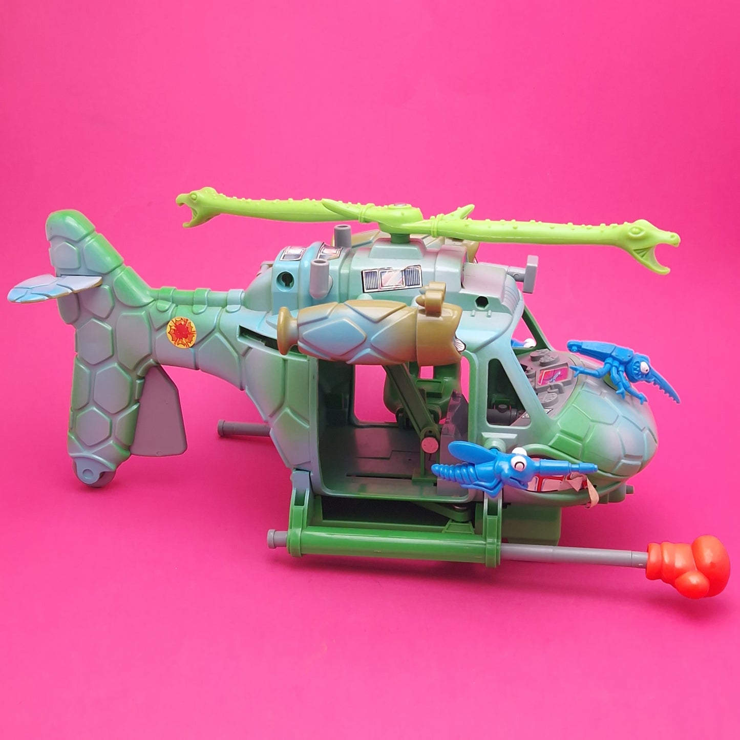 TEENAGE MUTANT NINJA TURTLES ☆ TURTLE COPTER Vintage Action Figure Vehicle ☆ Loose HERO