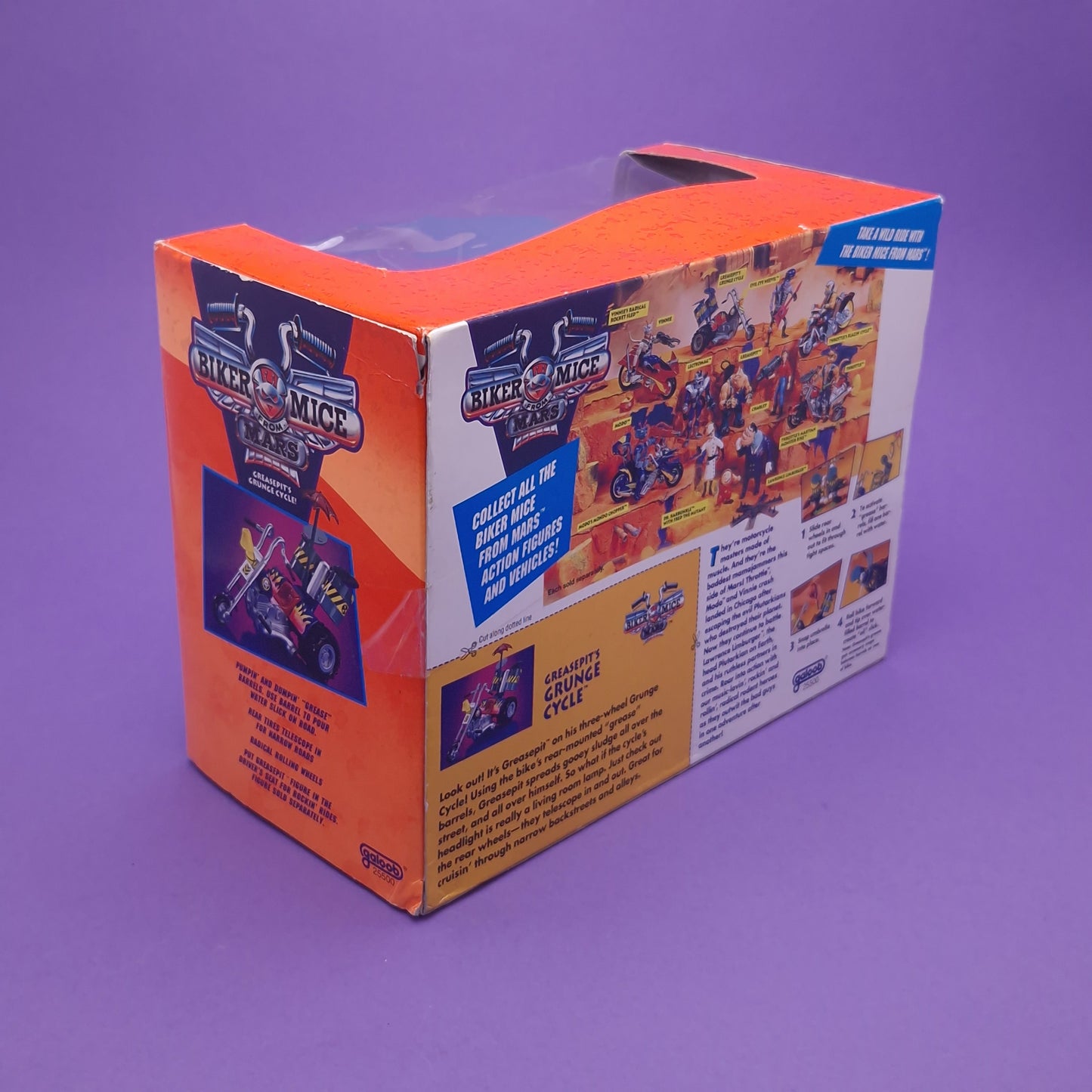BIKER MICE FROM MARS ☆ GREASEPITS GREASE CYCLE Boxed Vehicle ☆ Sealed Vintage 90s