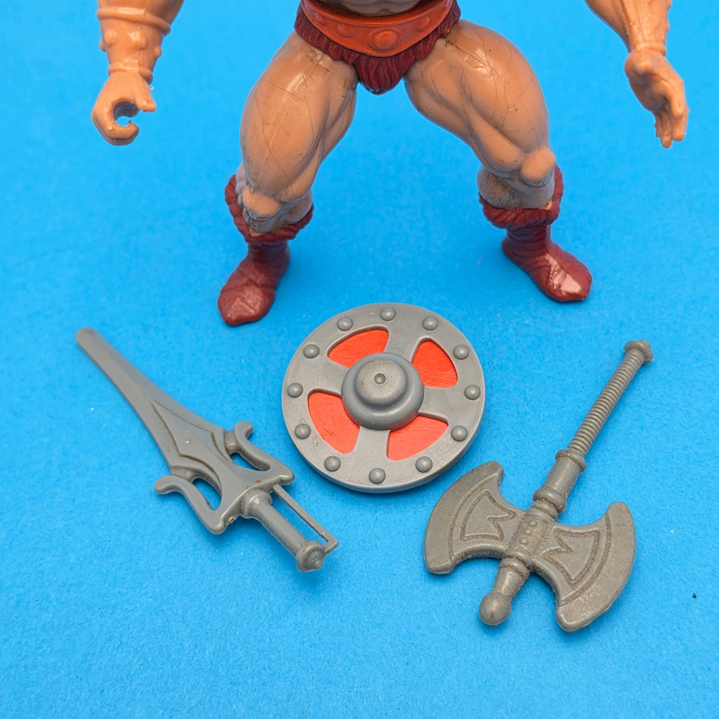 MASTERS OF THE UNIVERSE ☆ HE-MAN Complete Taiwan Vintage Figure ☆ MOTU Loose 80s Mattel Original