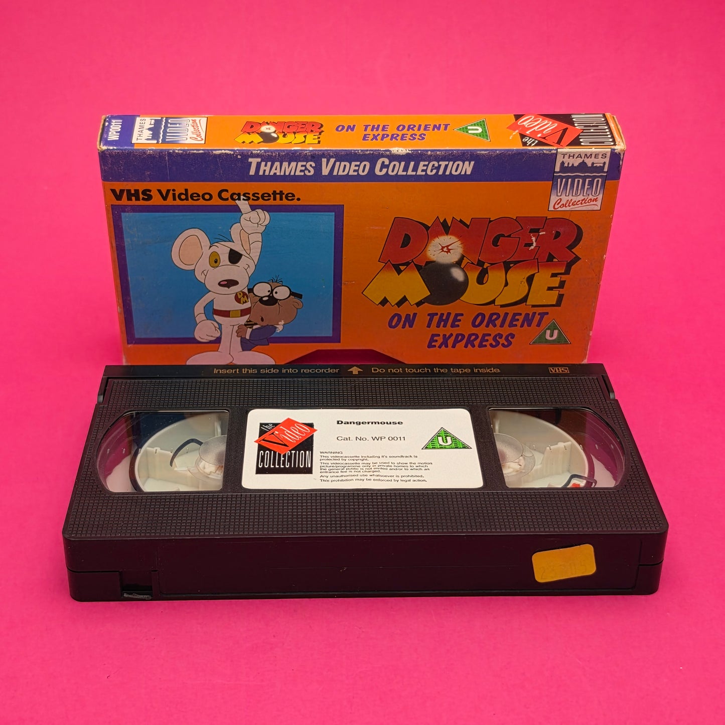 VHS Video ☆ DANGER MOUSE On The Orient Express ☆ U Cert Vintage Tape Card Sleeve