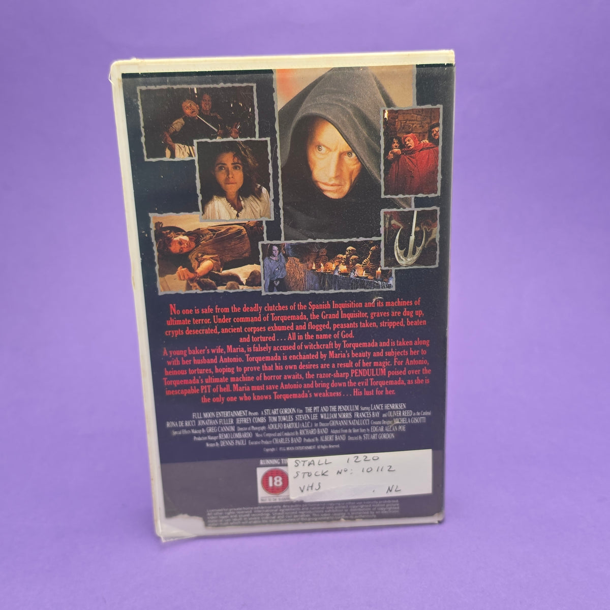 VHS Video ☆ THE PI & THE PENDULUM ☆ 18 Cert Ex Rental Big Box Vintage Tape