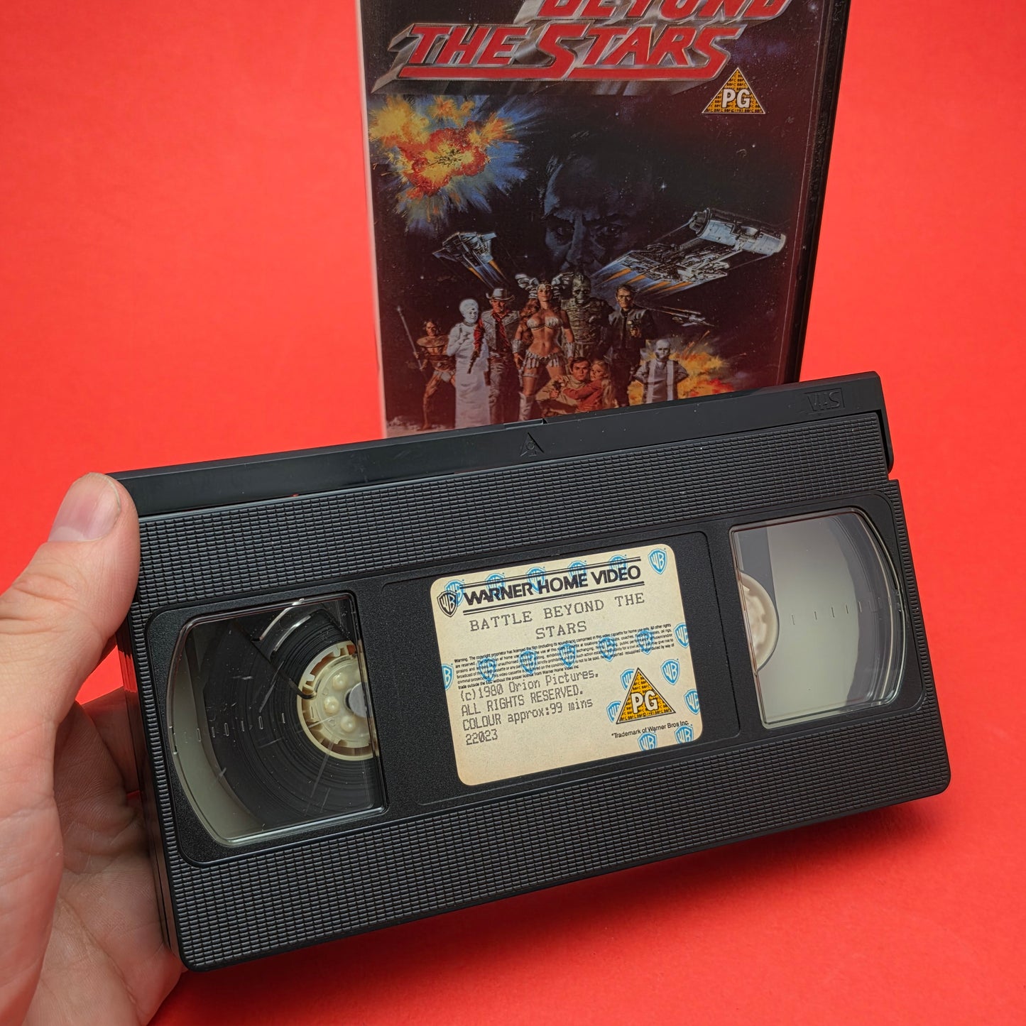 VHS Video ☆ BATTLE BEYOND THE STARS ☆ PG Cert Vintage Tape Warner Bros