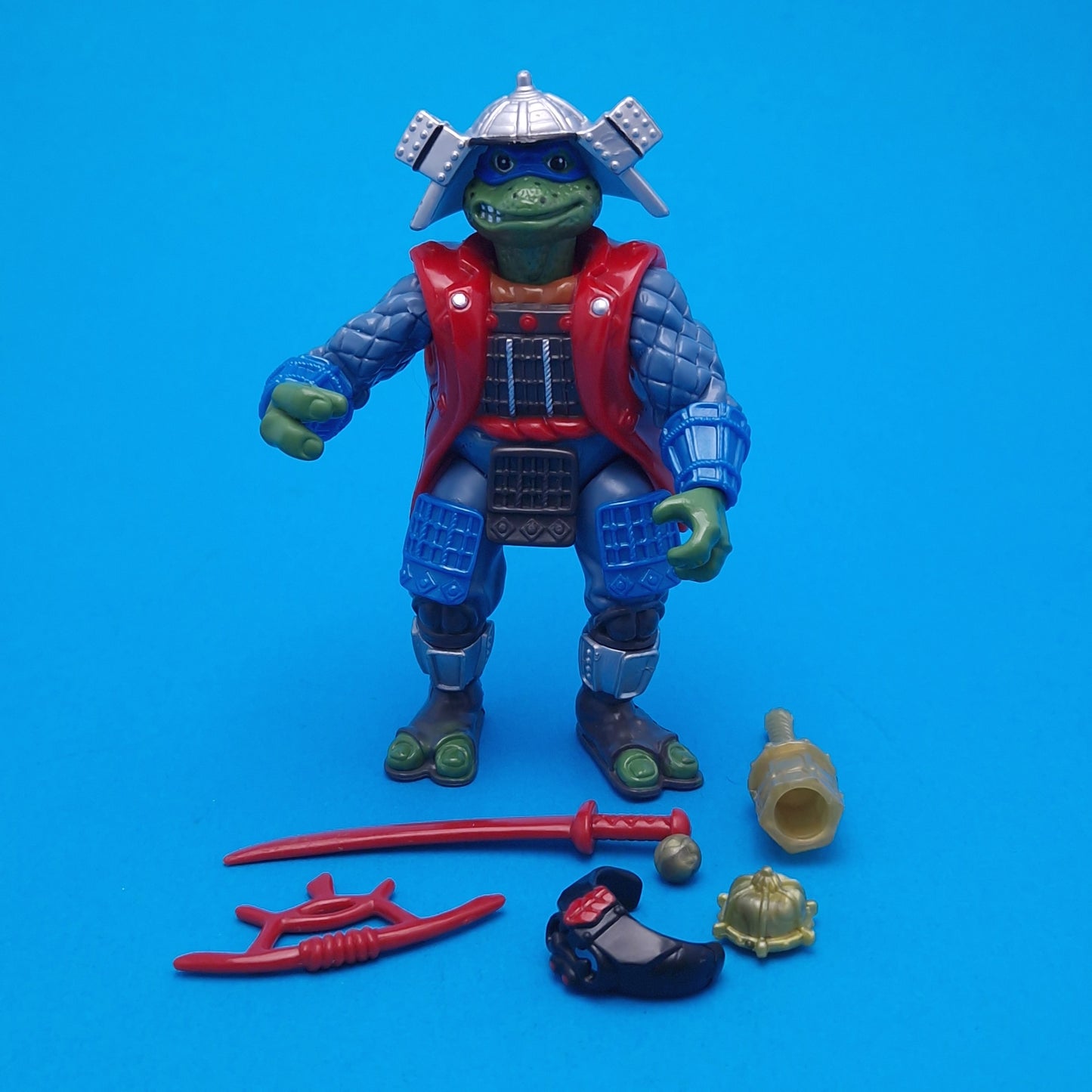 TEENAGE MUTANT NINJA TURTLES ☆ SAMURAI LEO MOVIE 3 Vintage Figure ☆ Loose Leonardo