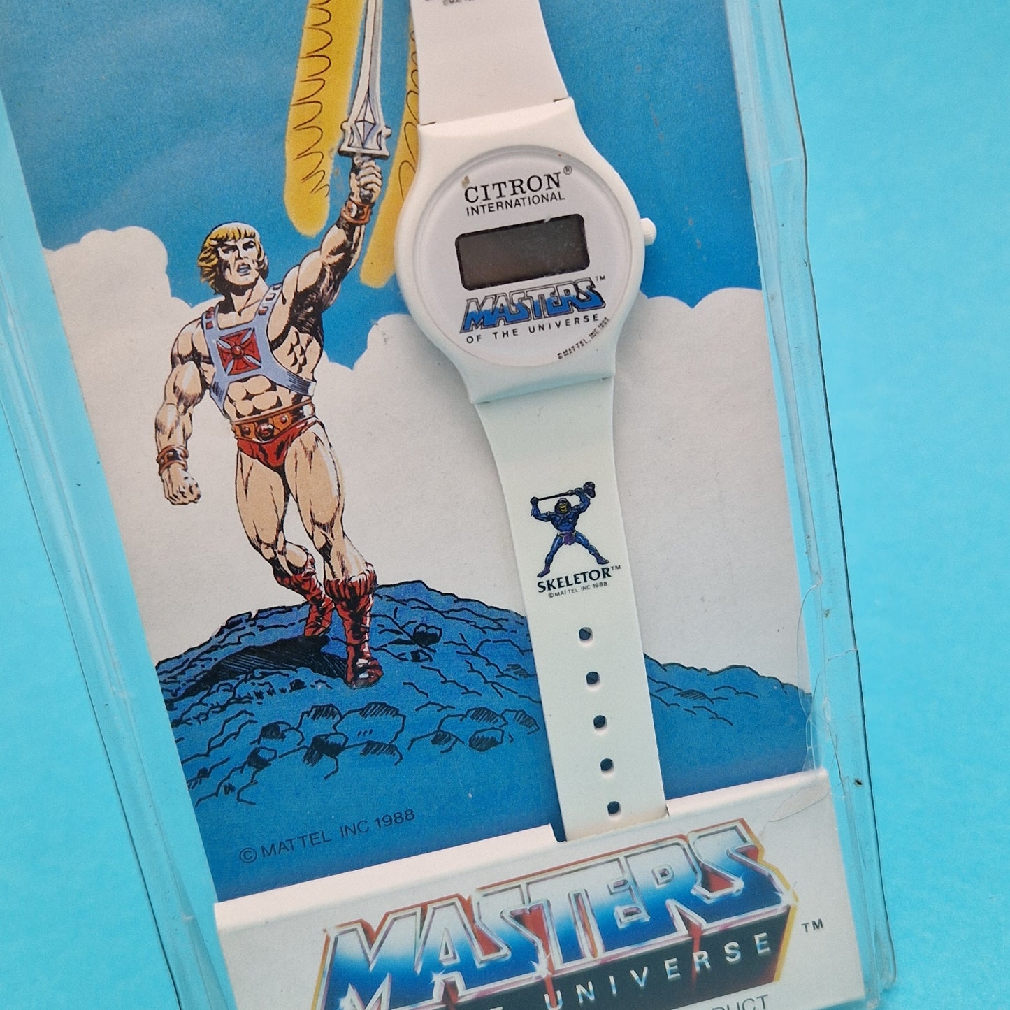 MASTERS OF THE UNIVERSE ☆ He-Man Citron International Watch Vintage ☆ MOTU 80s Mattel