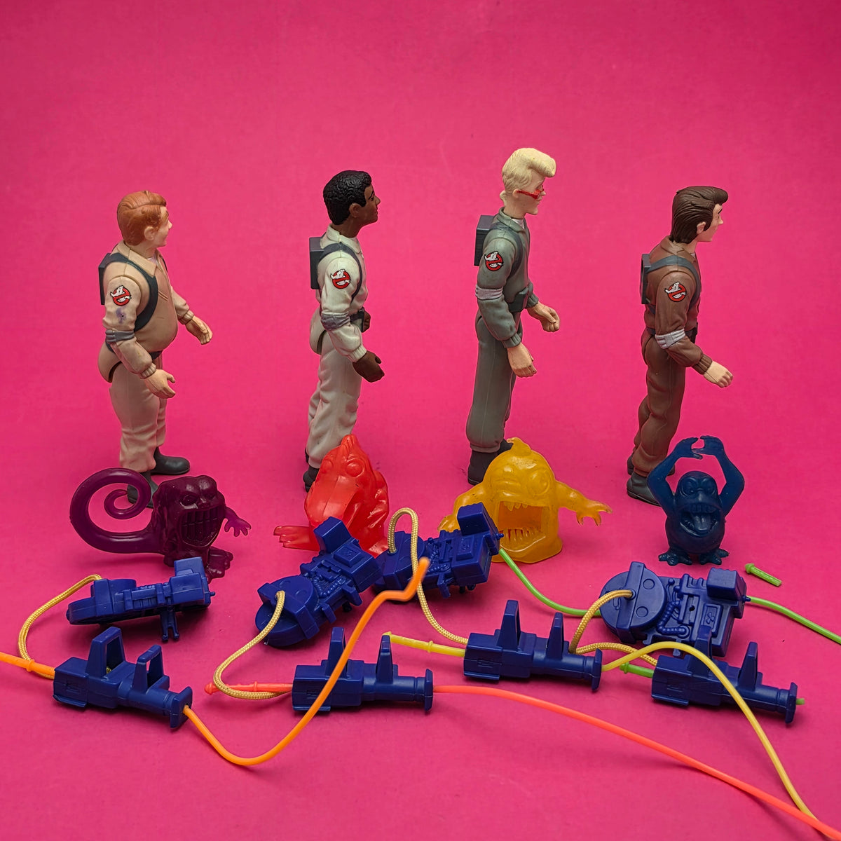 GHOSTBUSTERS ☆ ORIGINAL SET OF 4 Vintage Figure ☆ Loose 80s Kenner Complete