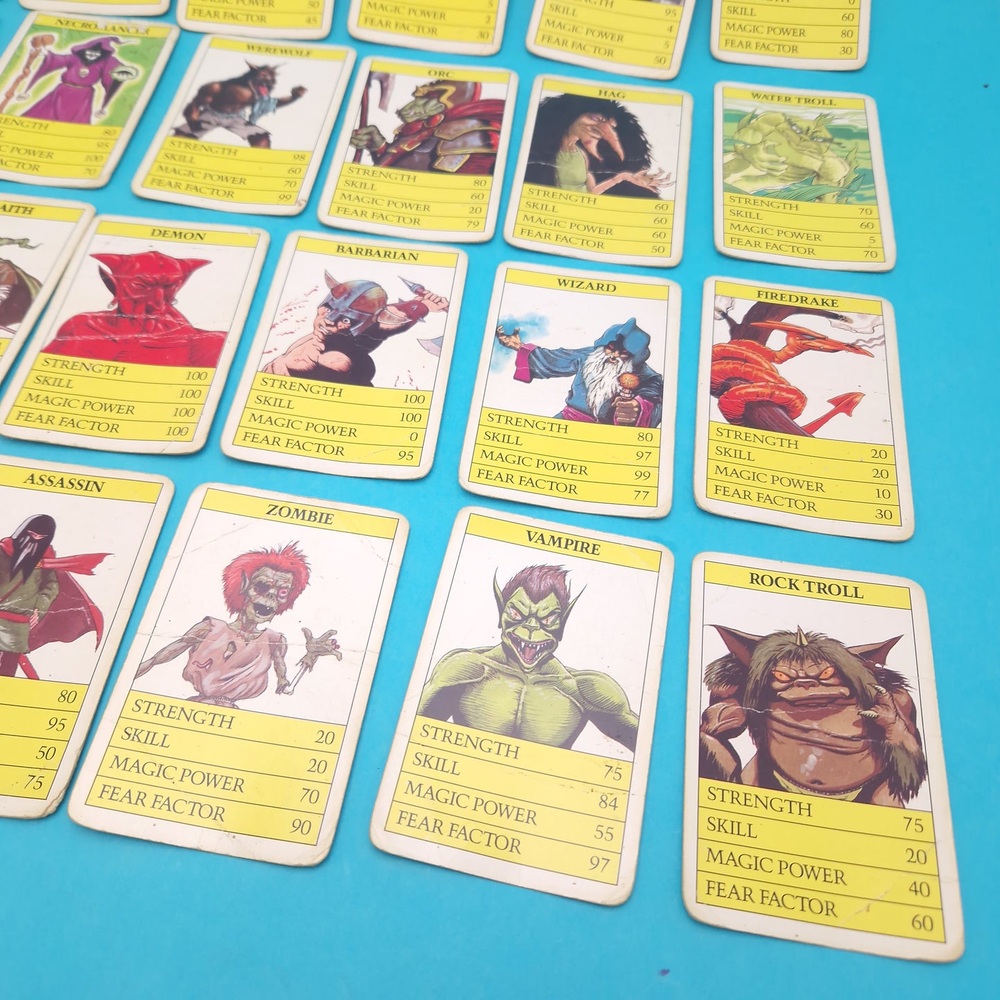 TOP TRUMPS ☆ FANTASY Cards ☆ Complete Vintage Game Case Waddingtons