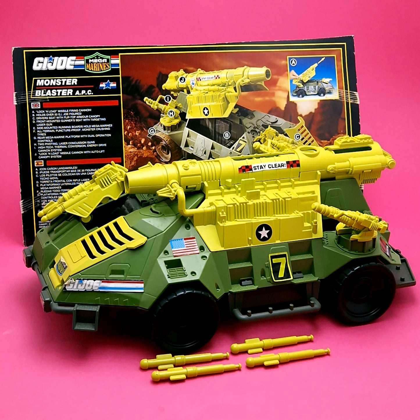 G.I JOE ☆ MONSTER BLASTER A.P.C. Vehicle Tank for Figures ☆ Action Force Hasbro 1993