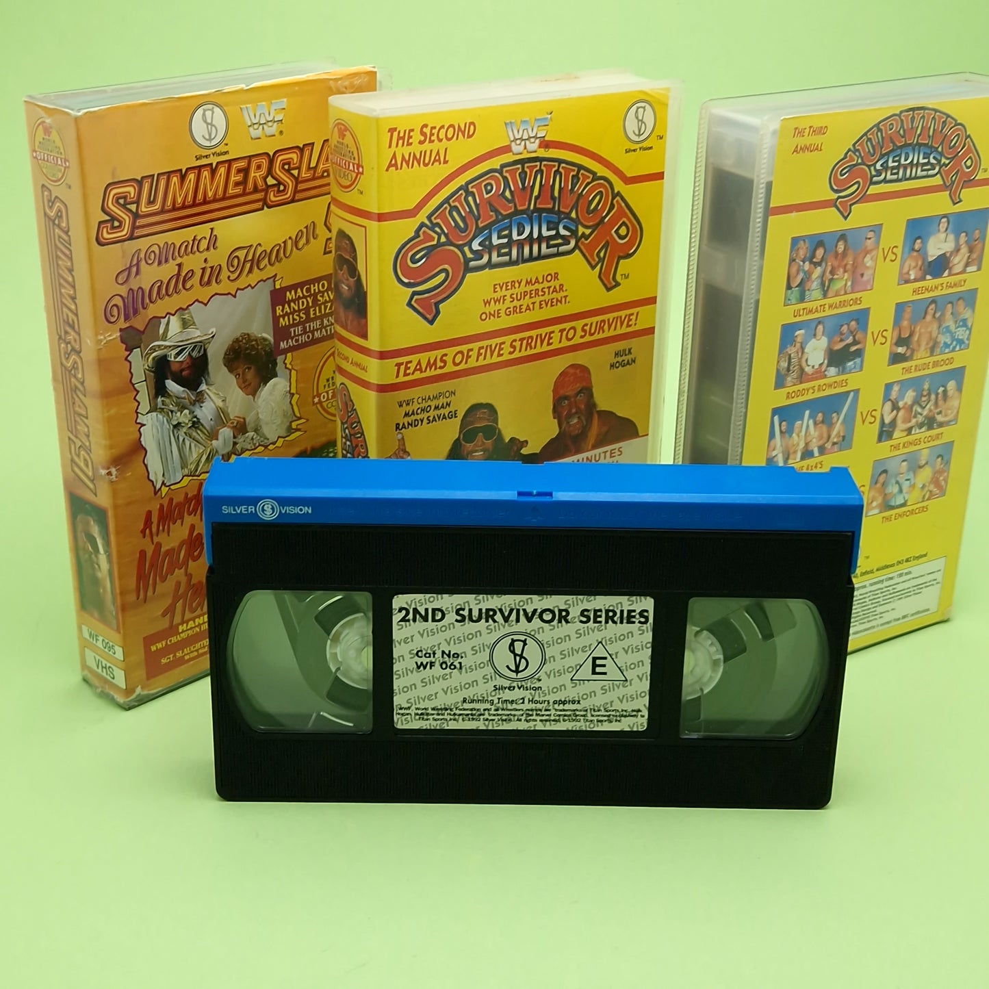 VHS Video ☆ WWF SURVIVOR SERIES 88 89 SUMMER SLAM 91 UK Tape Cassette ☆ Silver Vision Vintage