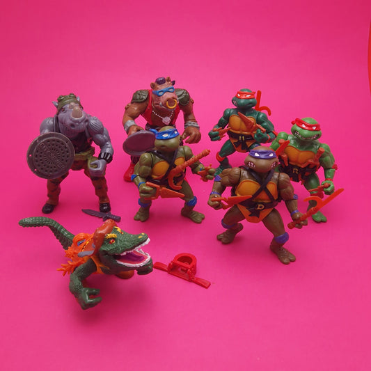 TEENAGE MUTANT NINJA TURTLES ☆ JOBLOT BUNDLE 7x Figure ☆ Vintage Loose 80s
