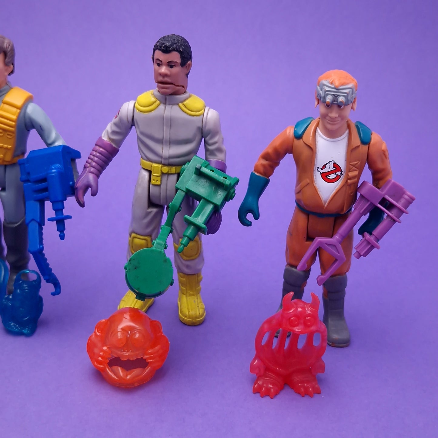 GHOSTBUSTERS ☆ FRIGHT FEATURES SET OF 5 Vintage Figure ☆ COMPLETE 80s Kenner