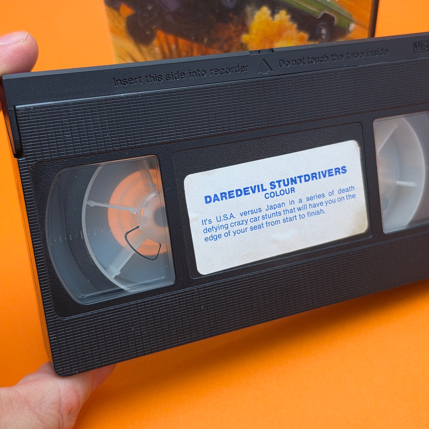 VHS Video ☆ DARE DEVIL STUNT DRIVERS ☆ 70s Pre-cert Big Box Ex Rental Vintage