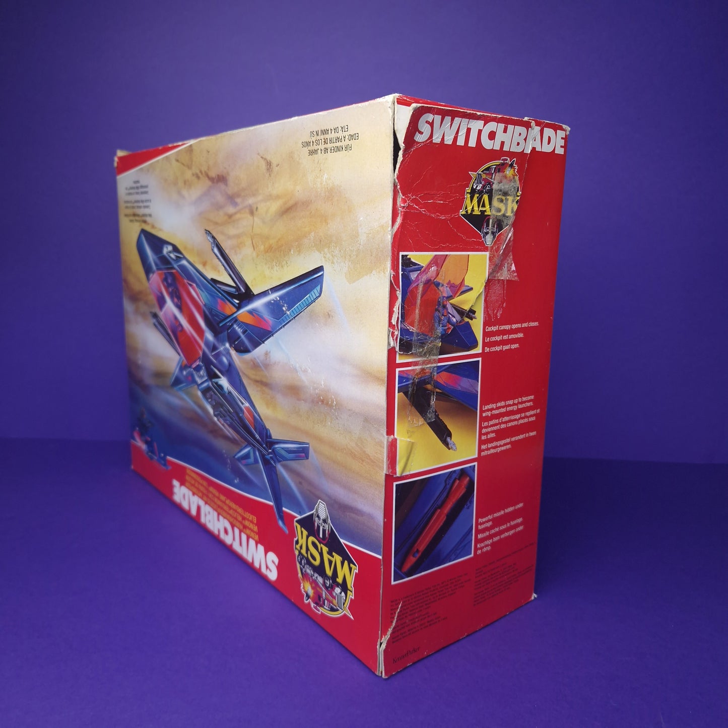 M.A.S.K ☆ SWITCHBLADE Miles Mayhem ☆ BOXED COMPLETE Vintage MASK Kenner 80s Euro Box