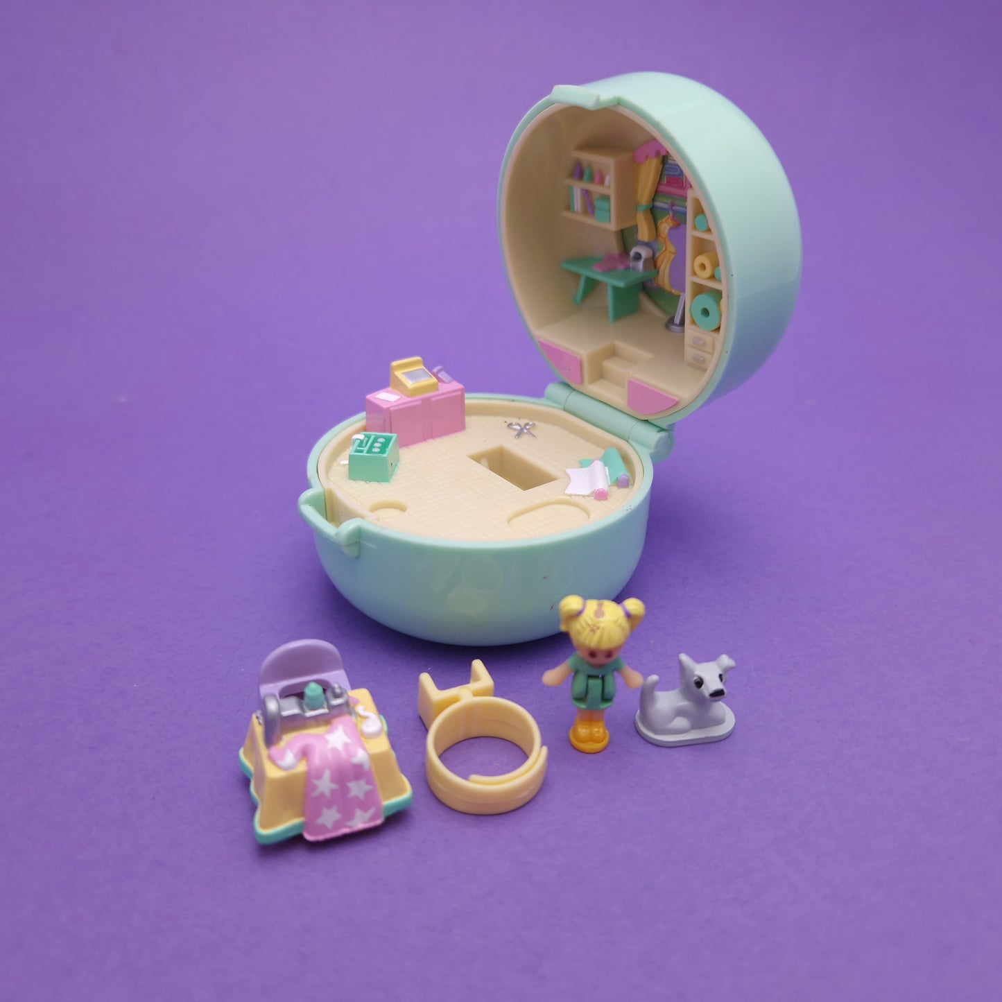 POLLY POCKET ☆ TINY TINAS DRESSMAKING Dazzling Dressmaker Vintage Figure Playset Complete ☆ Original 1991