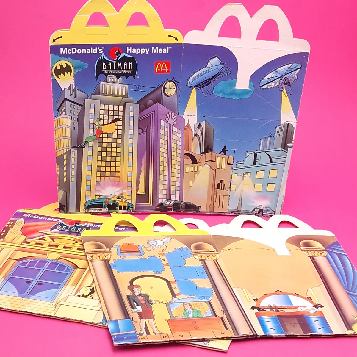 Batman Moving Box MCDONALDS ☆ BATMAN THE ANIMATED SERIES Figures & Boxes ☆ 90s Happy Mea ...