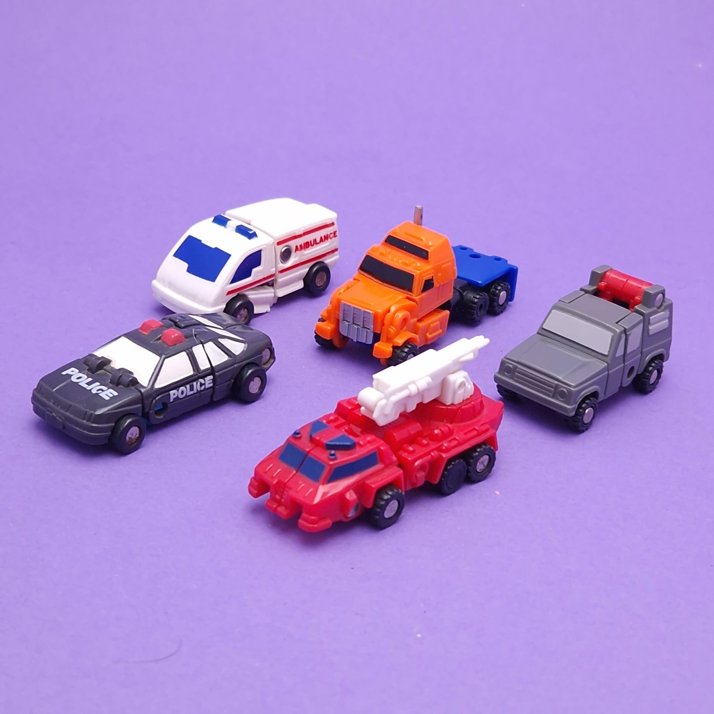 TRANSFORMERS G1 ☆ MICROMASTER OFF-ROAD RESCUE PATROL Figures ☆ Robot Vintage Original 80s