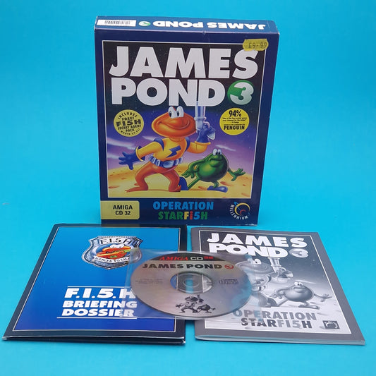 AMIGA CD32 ☆ JAMES POND 3 ☆ BIG BOX BOXED Vintage Retro Game Commodore 90s