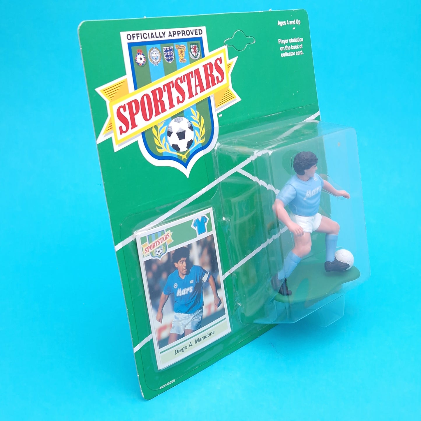 SPORTS STARS ☆ DIEGO A. MARADONA NAPOLI Figure ☆ Football Soccer Vintage Kenner SEALED MOC 1989 80s