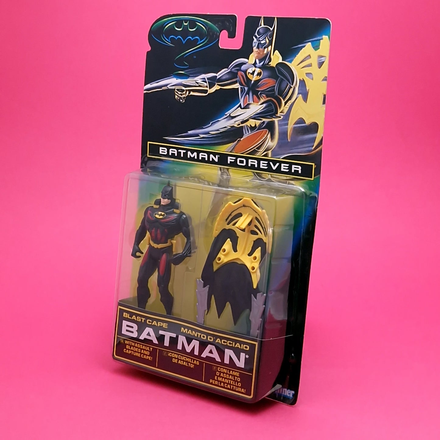 BATMAN FOREVER ☆ BLAST CAPE BATMAN Figure ☆ Sealed MOC Carded Kenner