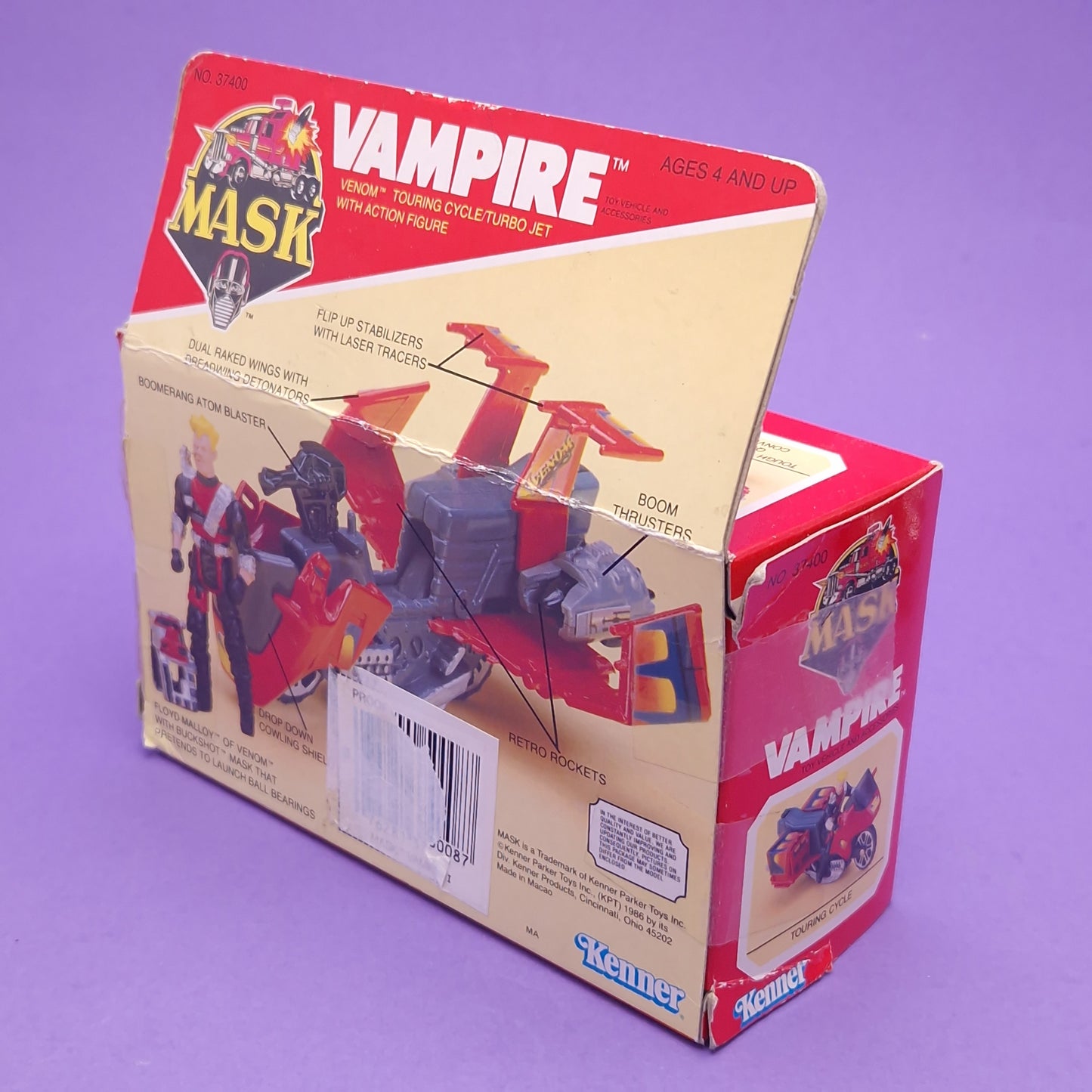 M.A.S.K ☆ VAMPIRE FLOYD MALLOY Figure Vehicle ☆ Complete Boxed 80s Kenner MASK Vintage