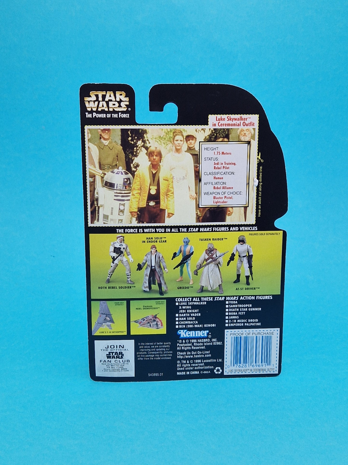 STAR WARS POTF ☆ BESPIN LUKE SKYWALKER Figure ☆ Sealed Carded Kenner Power of the Force