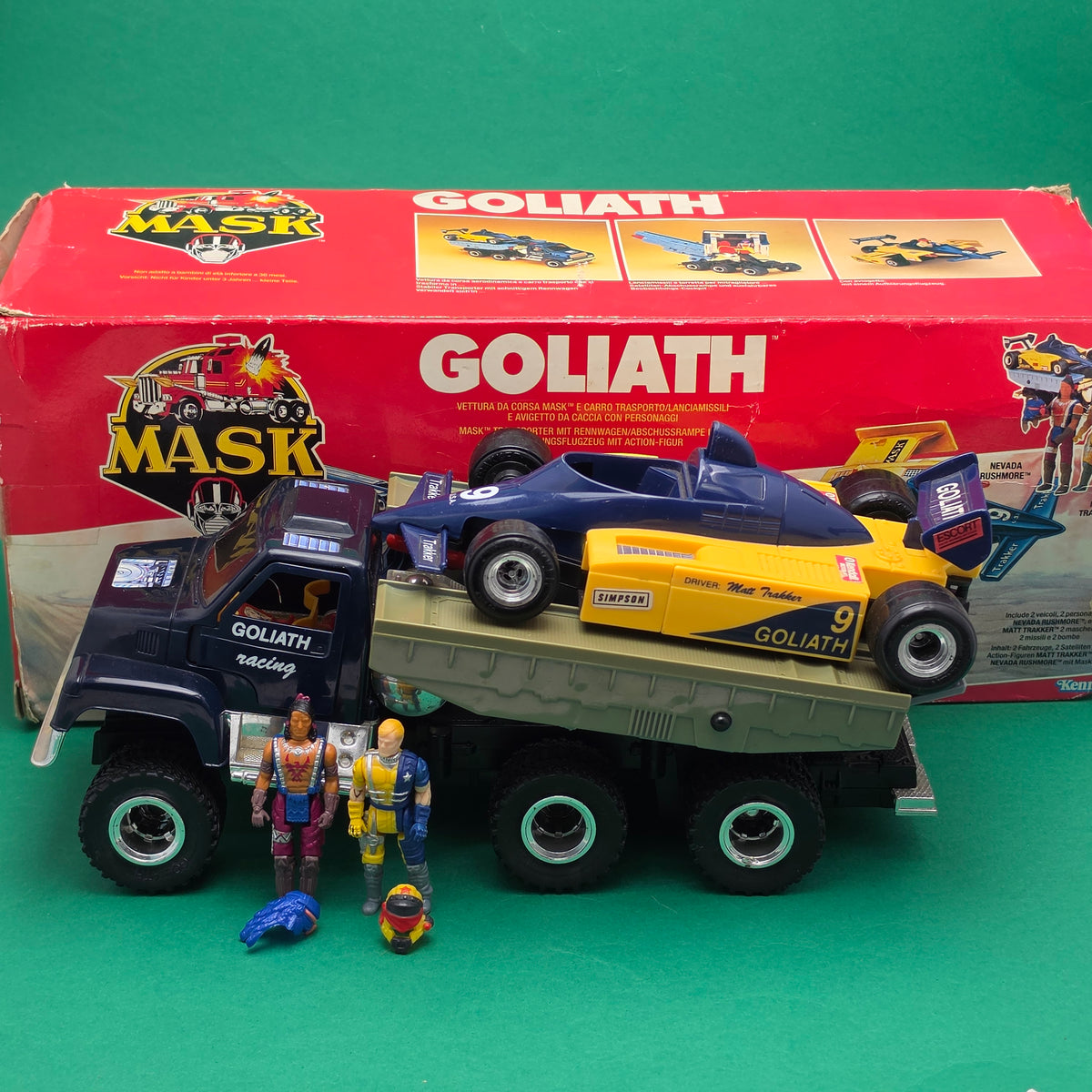 M.A.S.K ☆ GOLIATH Matt Trakker & Nevada ☆ BOXED Vintage MASK Kenner 80s