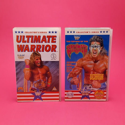 VHS Video ☆ WWF THE ULTIMATE WARRIOR & RETURN UK Tape Cassette ☆ Silver Vision Vintage