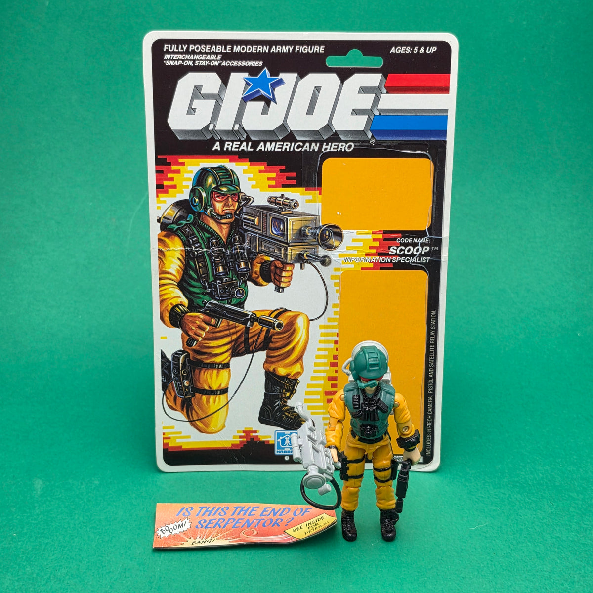 G.I. JOE ☆ SCOOP Figure Complete ☆ Action Force Hasbro 1989 Card