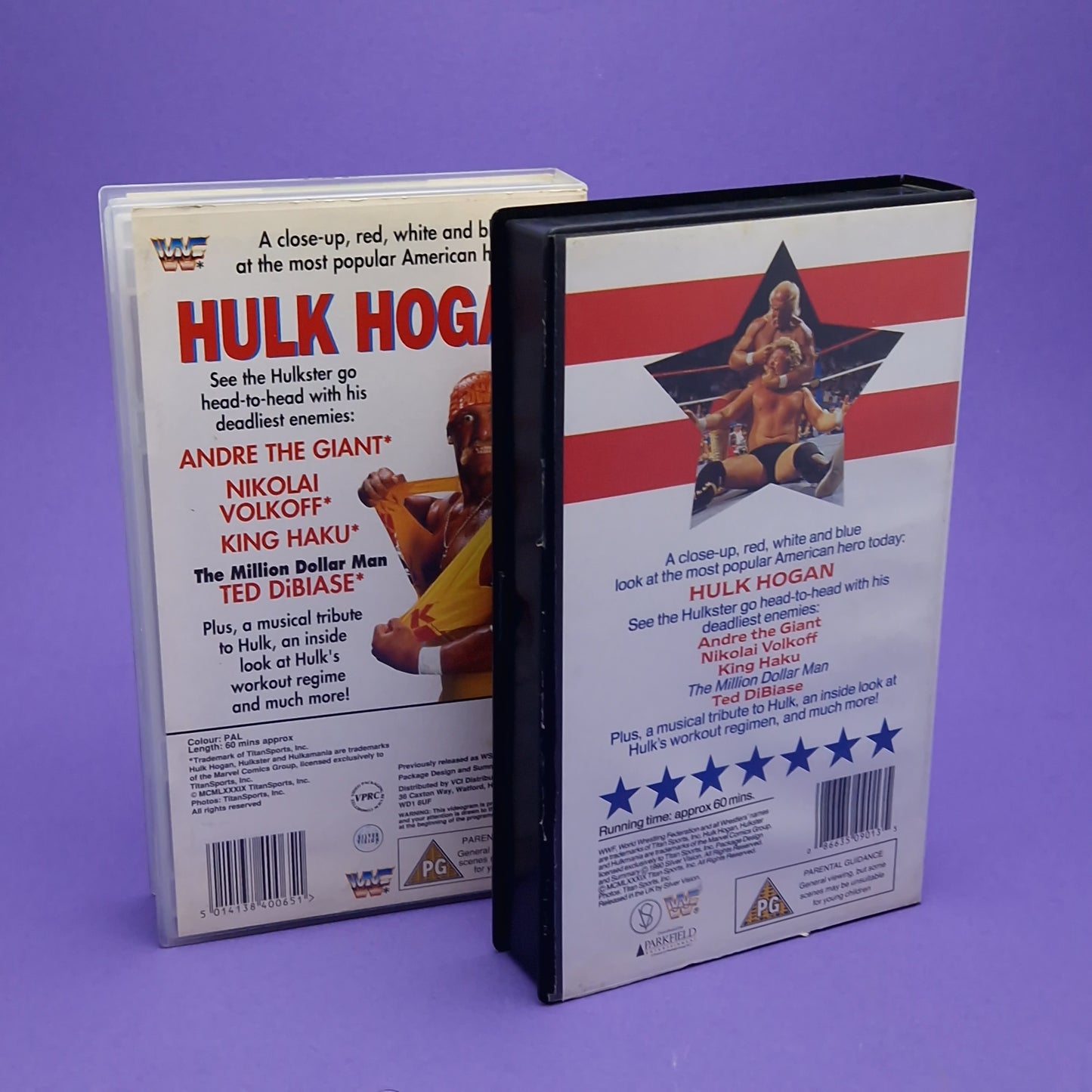 VHS Video ☆ WWF HULK HOGAN REAL AMERICAN UK Tape Cassette ☆ Silver Vision Vintage