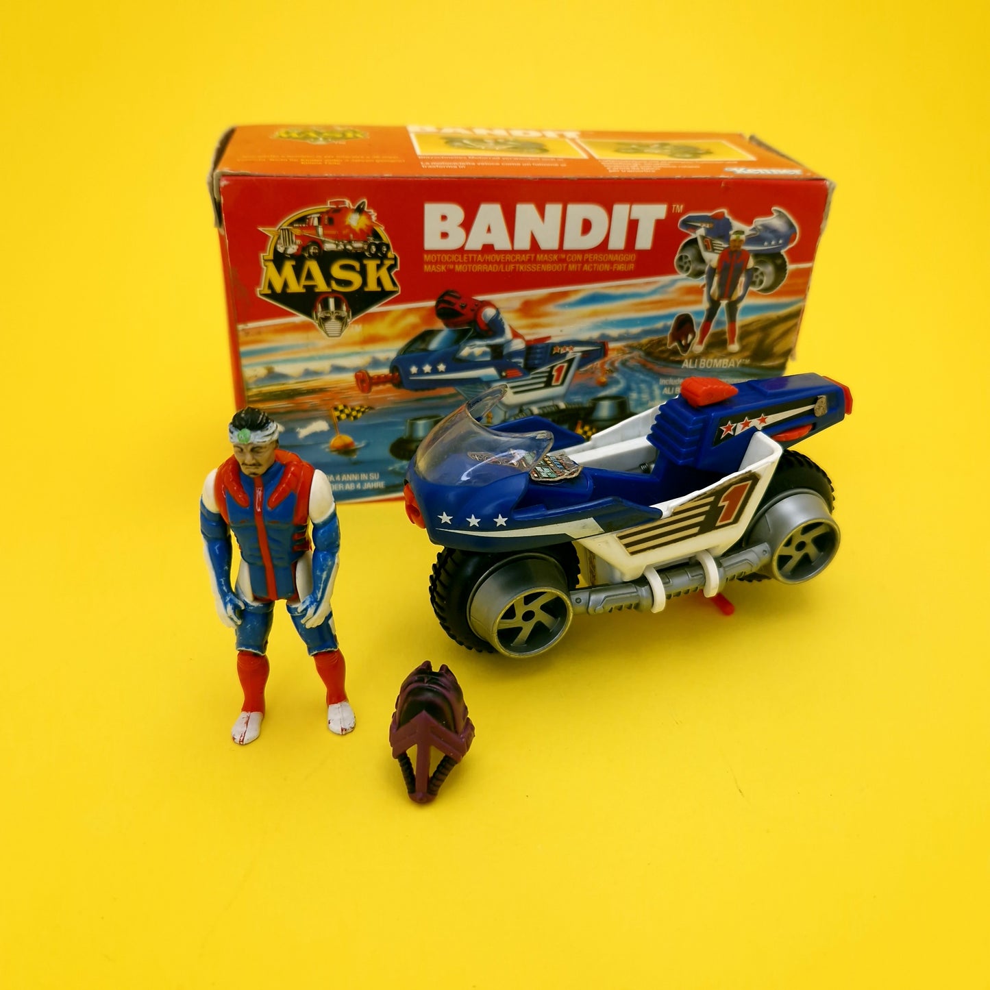 M.A.S.K ☆ BULLET / BANDIT Ali Bombay ☆ BOXED Complete Vintage MASK Kenner 80s EURO Box