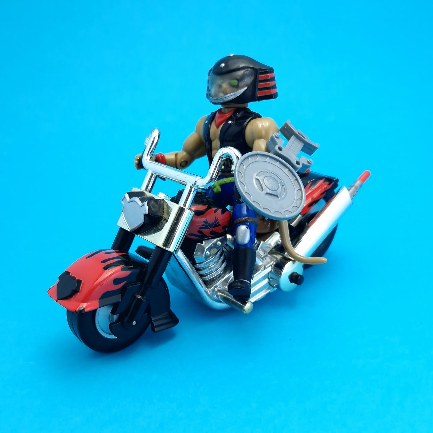 BIKER MICE FROM MARS ☆ THROTTLE & MARTIAN MONSTER BIKE Vintage Figure ☆ 90s Loose BMFM