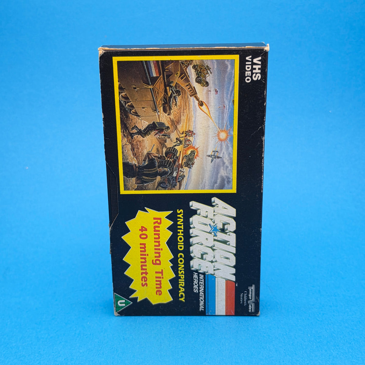 VHS Video ☆ ACTION FORCE SYTHOID CONSPIRACY ☆ U Cert Vintage Tape RARE Sleeve