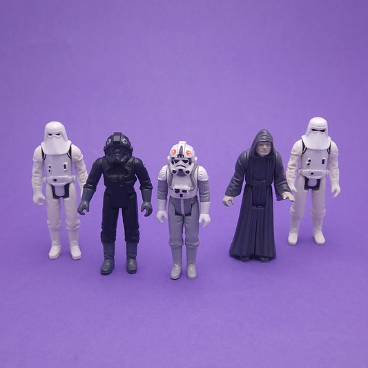 STAR WARS VINTAGE ☆ 5x BUNDLE TIE PILOT AT-AT EMPEROR SNOW TROOPER Figures ☆ Kenner 80s