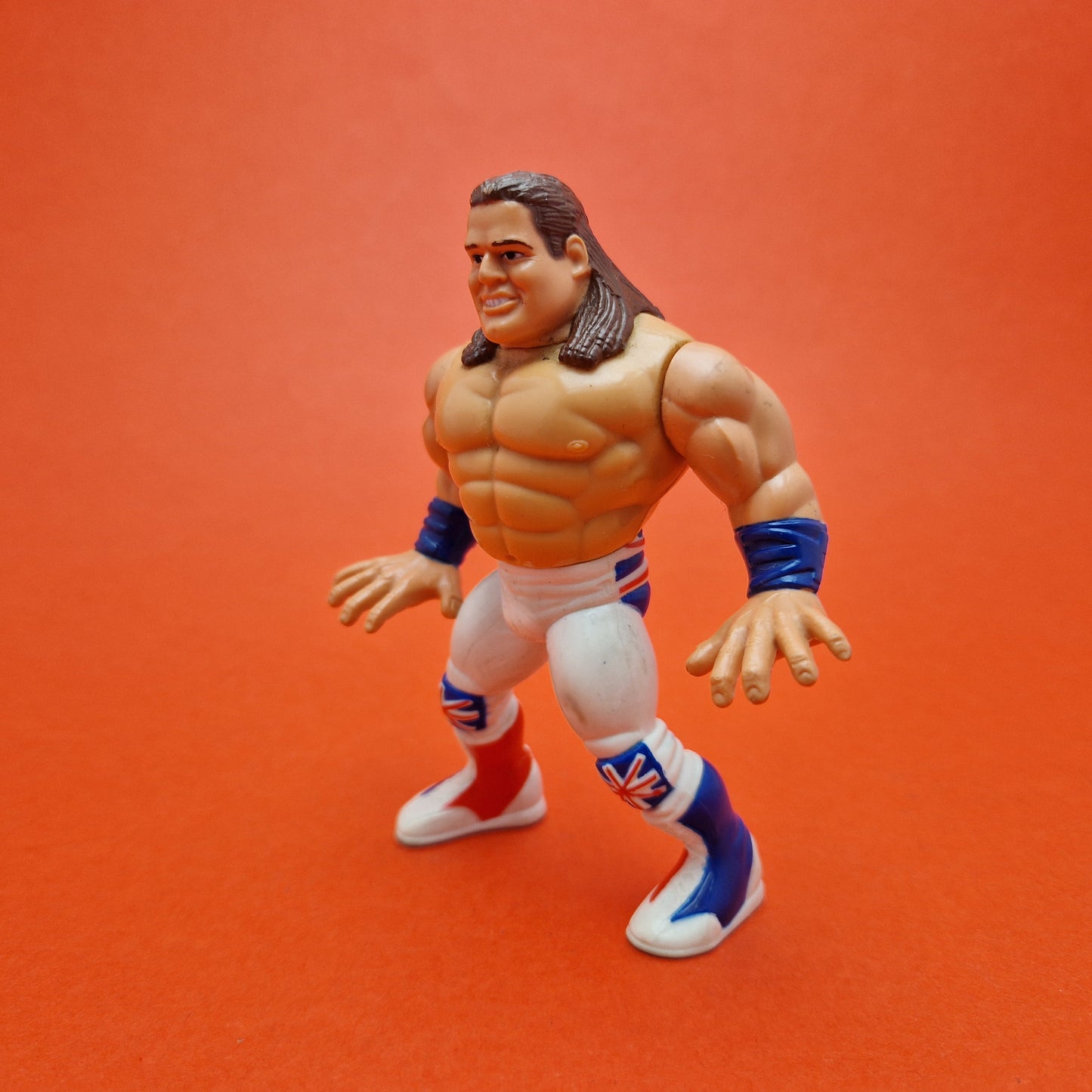 WWF HASBRO ☆ THE BRITISH BULLDOG Vintage Wrestling Figure ☆ Original 90s Series 4