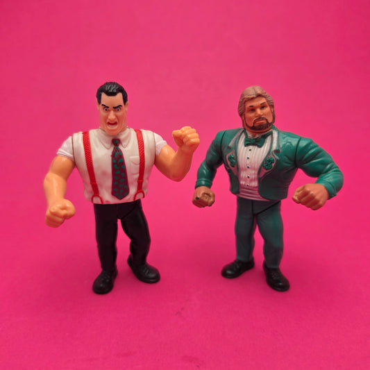 WWF HASBRO MILLION DOLLAR MAN & I.R.S MONEY INC Vintage Wrestling Figure ☆ Original 90s