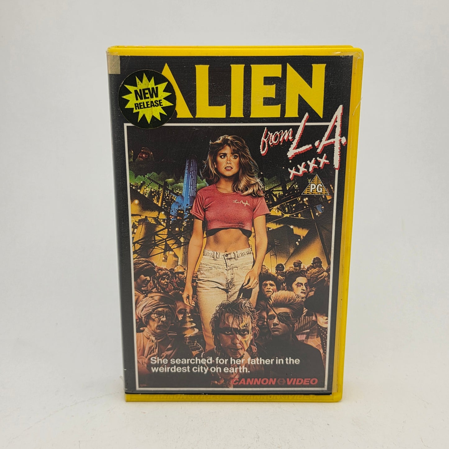 VHS Video ☆ ALIEN FROM L.A. CANNON FILMS 1st UK 1988 Albert Pyun ☆ PG Cert Big Box Ex Rental Vintage