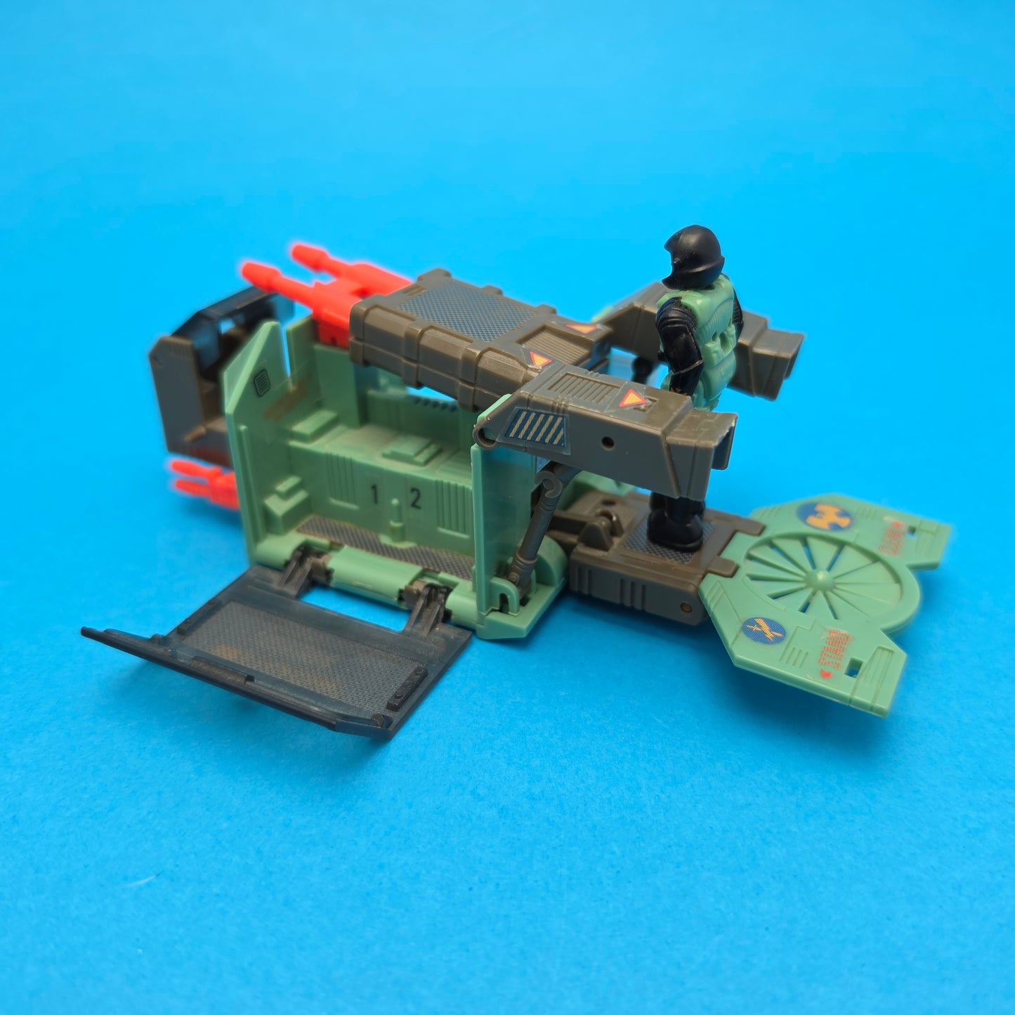 STARCOM ☆ TORNADO GUNSHIP EURO Exclusive Vehicle & Figure ☆ 80's Loose Vintage Coleco Mattel