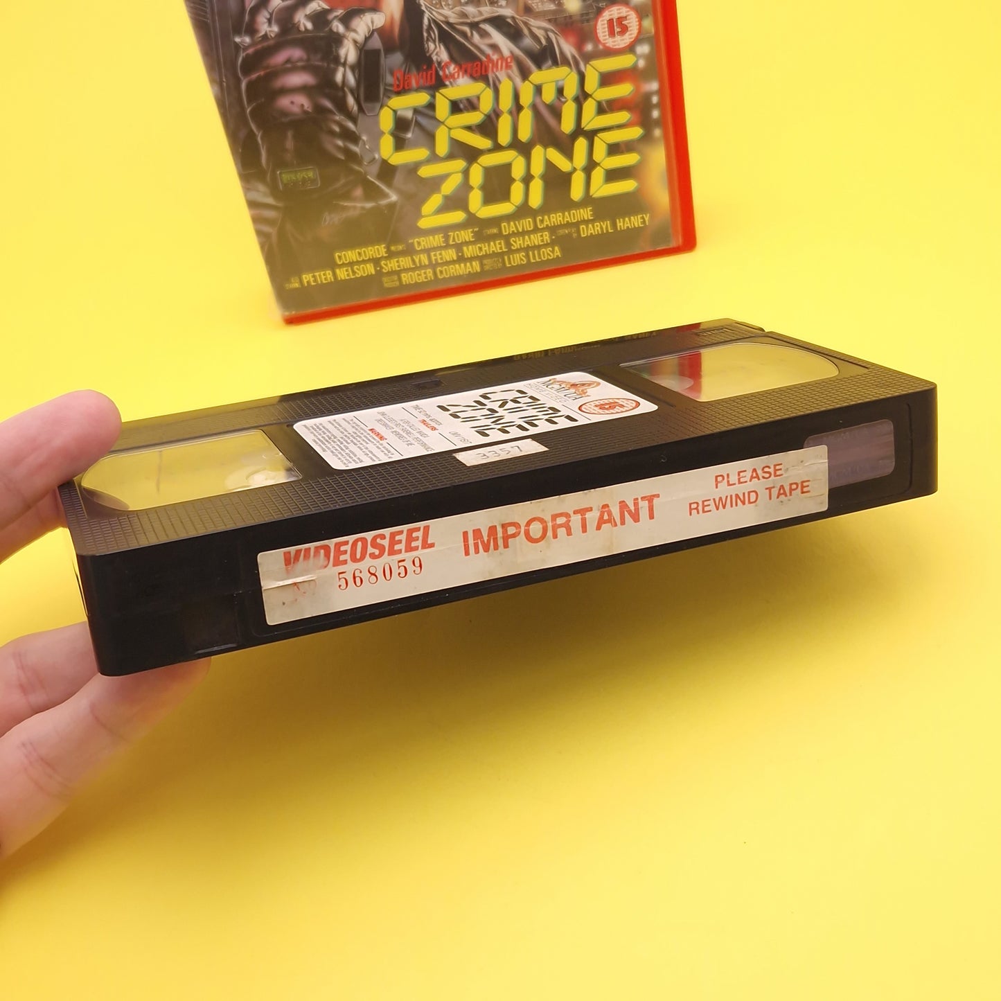 VHS Video ☆ CRIME ZONE ☆ 80s Big Box Ex Rental Horror 15 Vintage