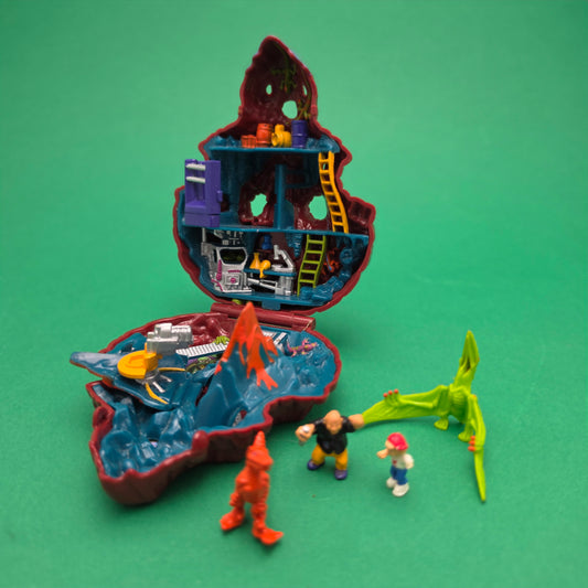 MIGHTY MAX ☆ DINO LAB Blows Up Mutasaurus Doom Zones Figure Playset ☆ Vintage Complete