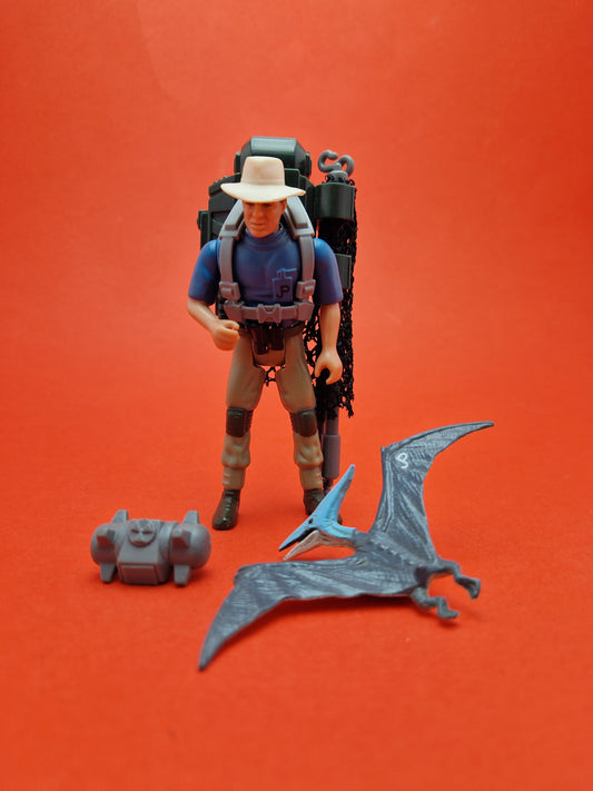 JURASSIC PARK ☆ ALAN GRANT Human Vintage Figure ☆ Loose World Kenner