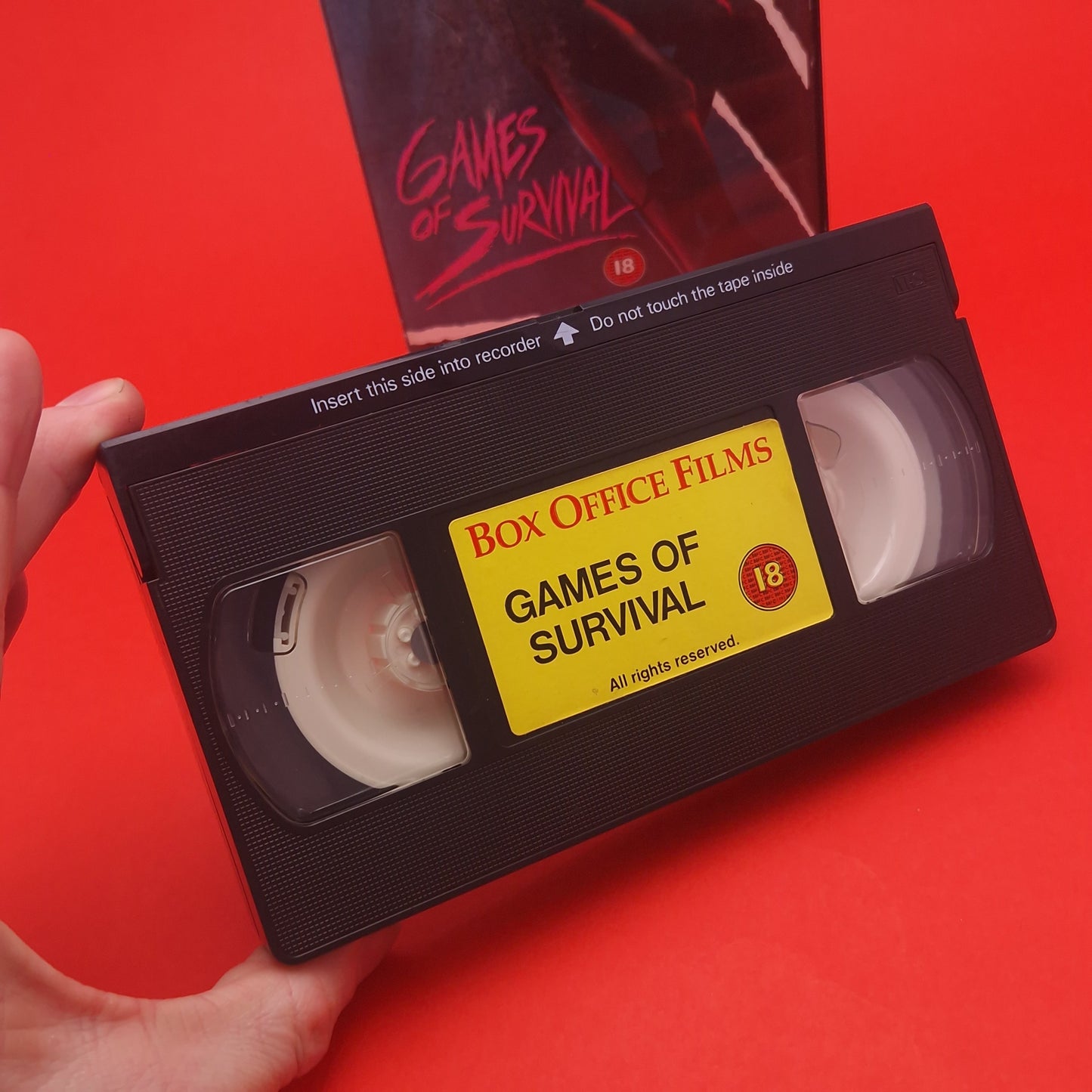 VHS Video ☆ GAMES OF SURVIVAL ☆ Horror 80s Big Box Ex Rental Vintage 18