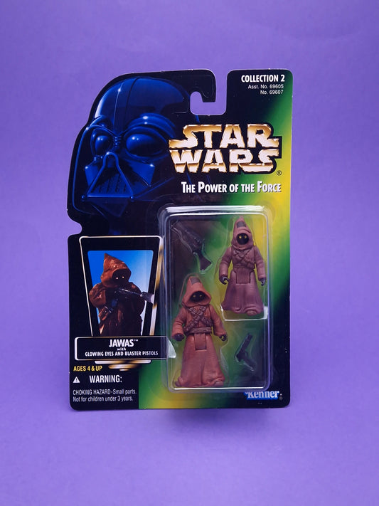 STAR WARS POTF ☆ JAWAS Figure ☆ MOC Sealed Carded Kenner Power of the Force