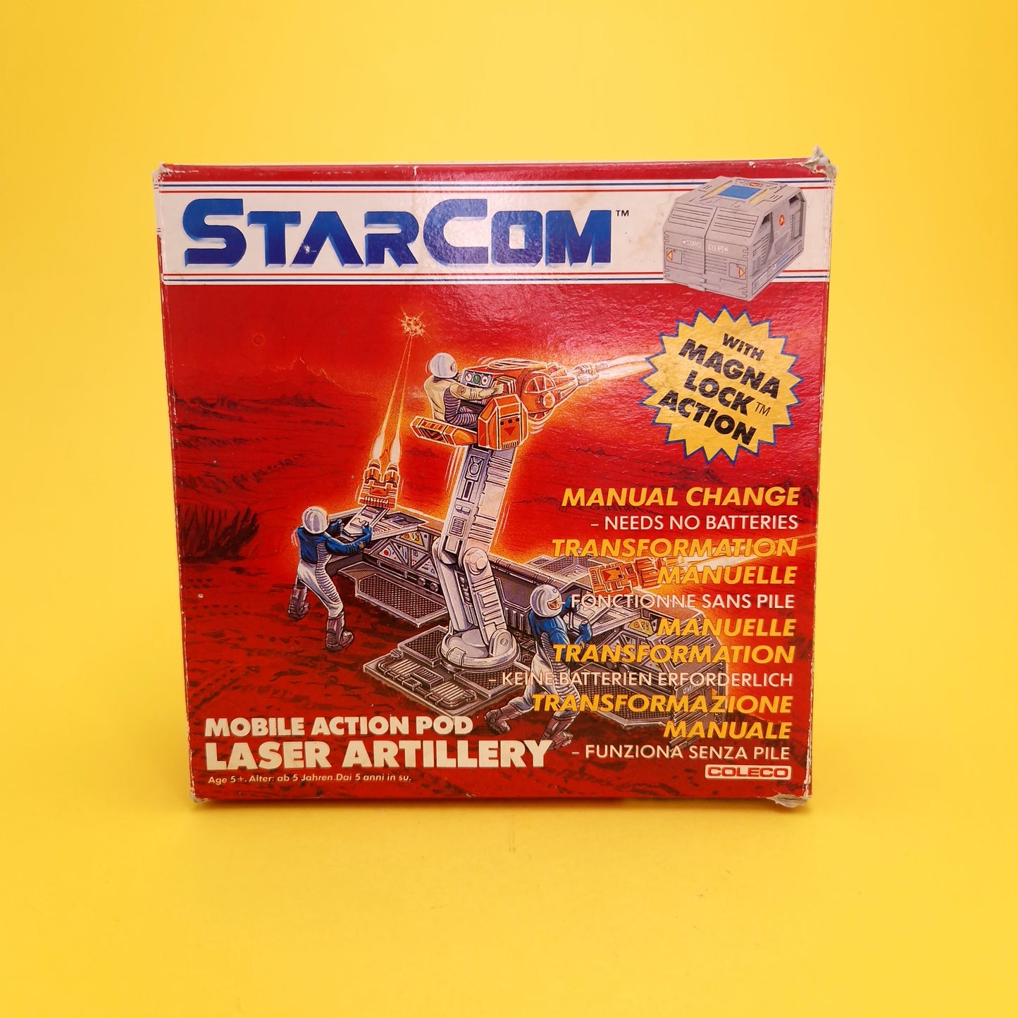 STARCOM ☆ LASER ARTILLERY Action Pod Vehicle ☆ 80's BOXED Loose Vintage Coleco Mattel