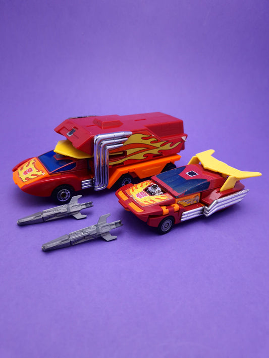 TRANSFORMERS G1 ☆ HOT ROD & RODIMUS PRIME Action Figures ☆ Robot Vintage Original 80s